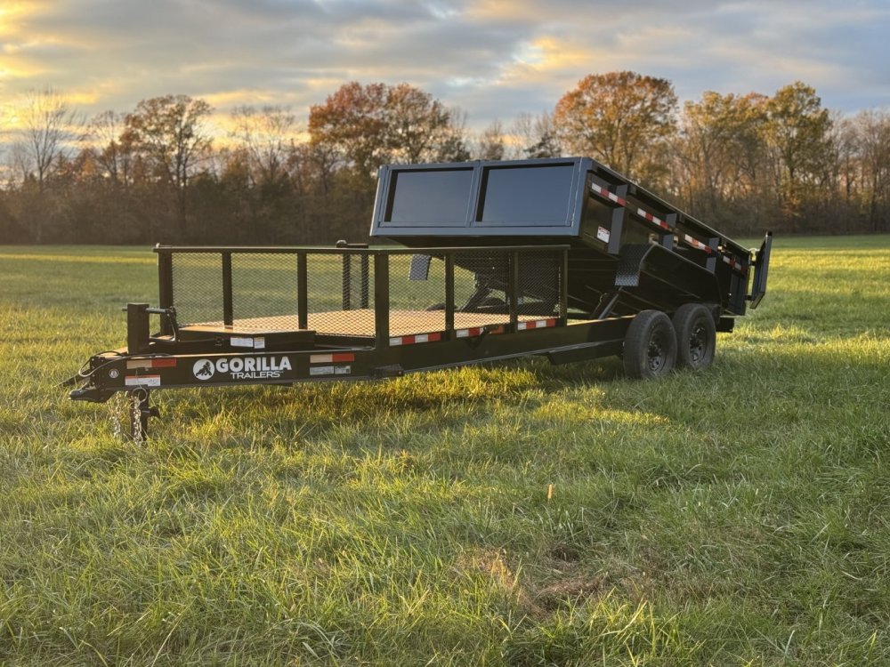 7' x 20' Hybrid Dump Utility Trailer with 2 Ft Sides
