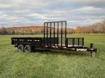 7' x 20' Hybrid Dump Utility Trailer with 2 Ft Sides