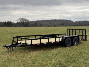 6'4"x18 Tandem Axle Dovetail Utility Trailer